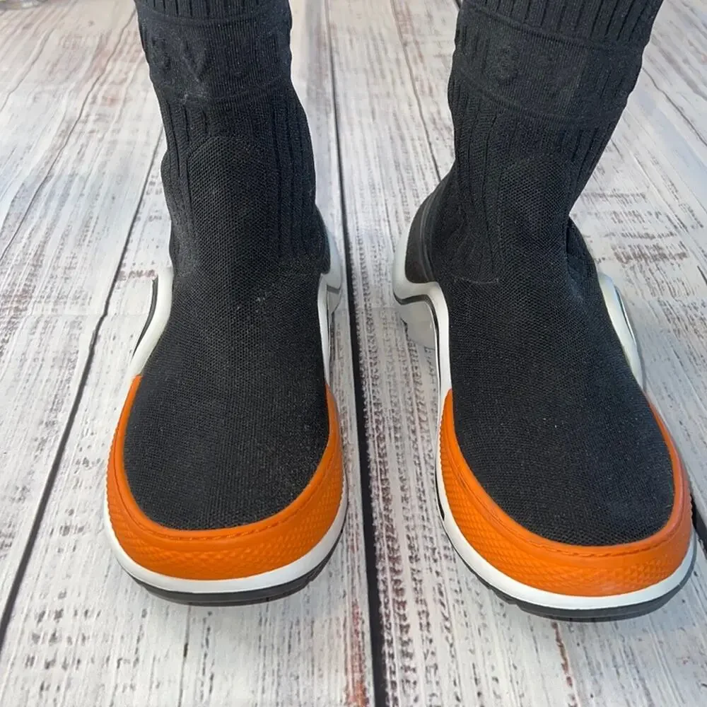 #LOUIS VUITTON Stretch Textile Sneaker Boots 40